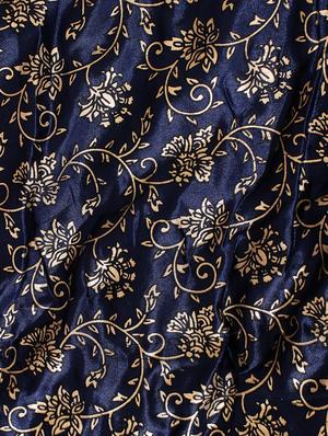 Blue Base Golden Elephant Print Single Quilt - 15727147 - Standard Image - 5