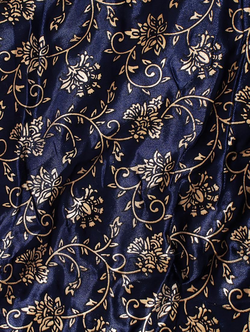 Blue Base Golden Elephant Print Single Quilt - 15727147 - Zoom Image - 5