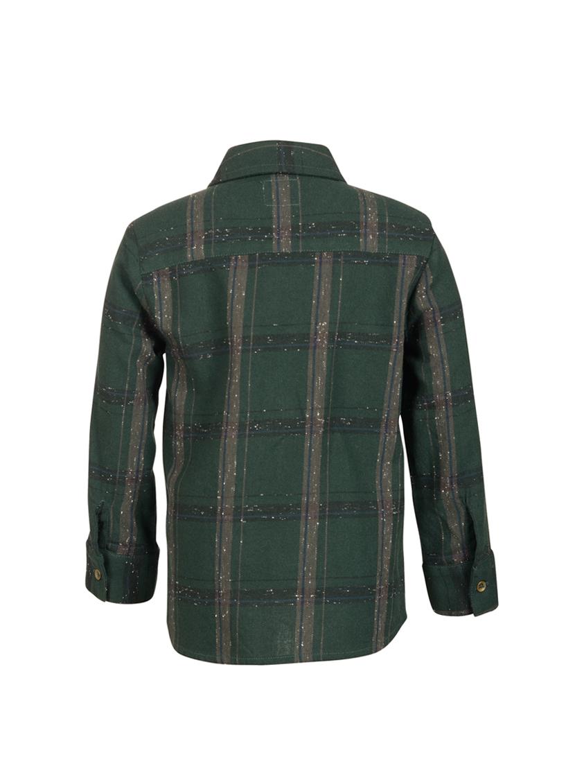 pocket patched grid pattern shirt - 15727156 - Zoom Image - 2