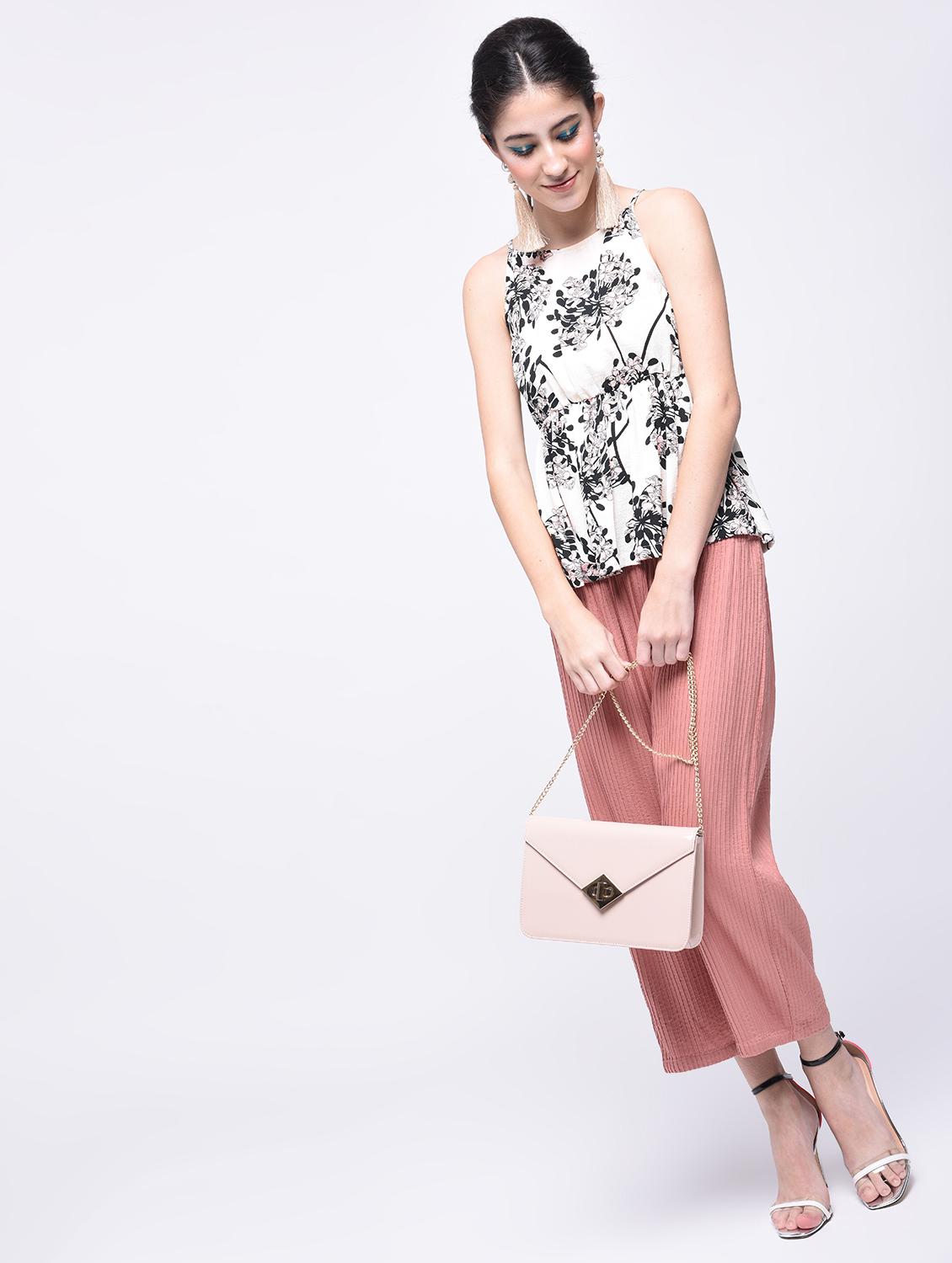 gathered waist floral top - 15727251 - Zoom Image - 5