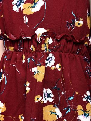 frill detail floral top - 15727253 - Standard Image - 5