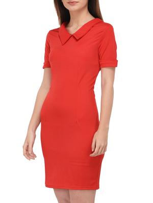turn up sleeved sheath dress - 15727267 - Standard Image - 2
