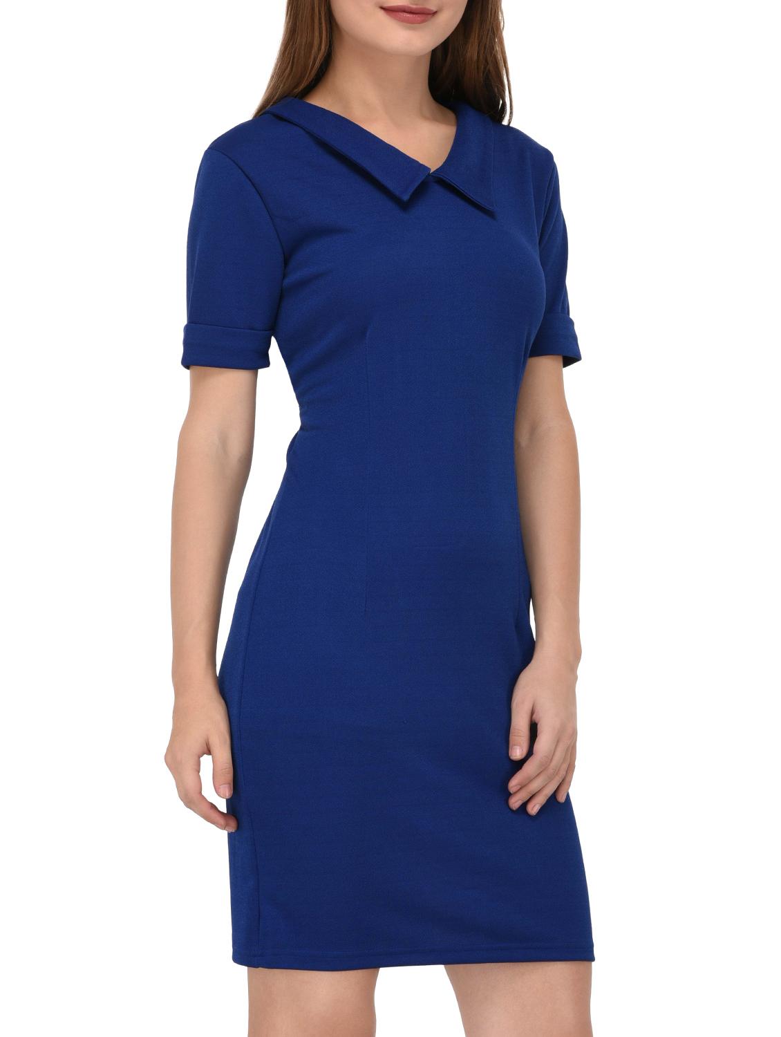 turn up sleeved sheath dress - 15727269 - Zoom Image - 2
