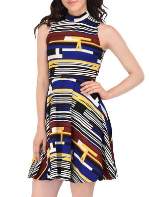 mock neck sleeveless a-line dress - 15727271 - Standard Image - 2