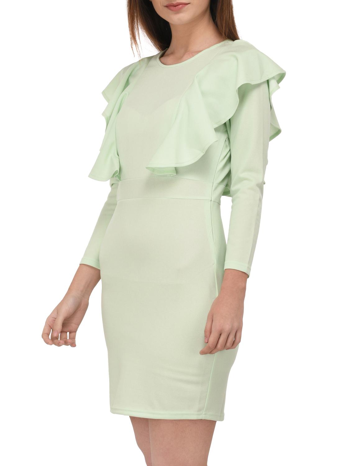 ruffled detail sheath dress - 15727275 - Zoom Image - 2