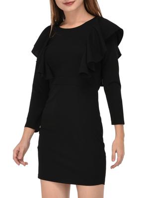 ruffled detail sheath dress - 15727276 - Standard Image - 2