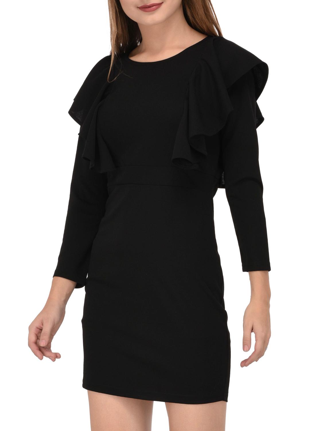 ruffled detail sheath dress - 15727276 - Zoom Image - 2