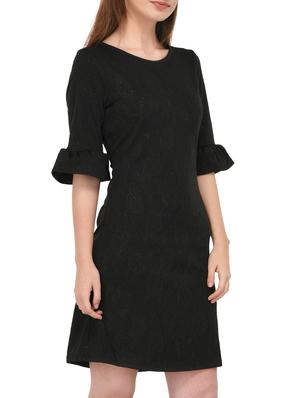 bell sleeved shimmery a-line dress - 15727278 - Standard Image - 2