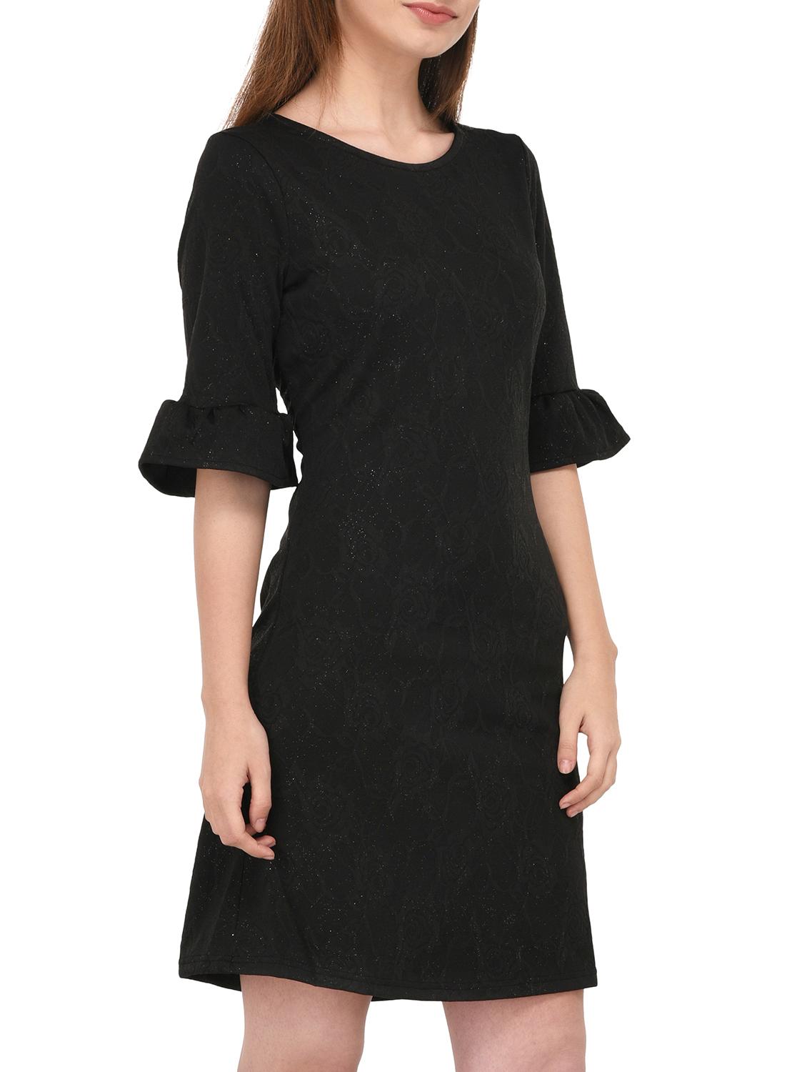 bell sleeved shimmery a-line dress - 15727278 - Zoom Image - 2