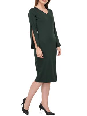 high slit v-neck dress - 15727281 - Standard Image - 2