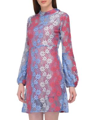 mock neck floral lace a-line dress - 15727289 - Standard Image - 2