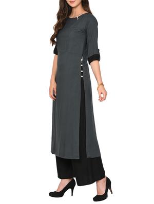 soild straight kurta - 15727314 - Standard Image - 2