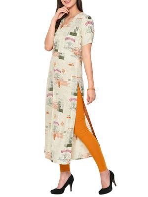 Printed straight kurta - 15727317 - Standard Image - 2