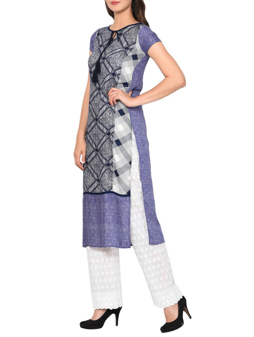 Printed straight kurta - 15727320 - Zoom Image - 2