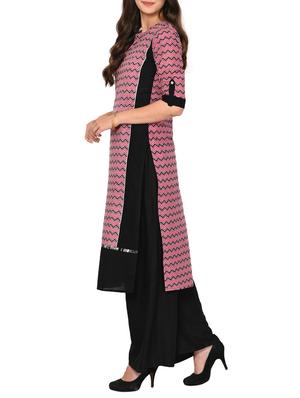 Chevron straight kurta - 15727322 - Standard Image - 2