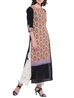 Printed straight kurta - 15727402 - Standard Image - 2