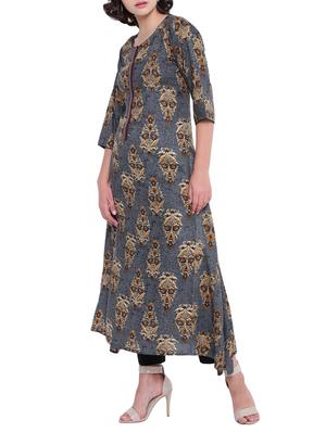 A-line printed kurta - 15727408 - Standard Image - 2
