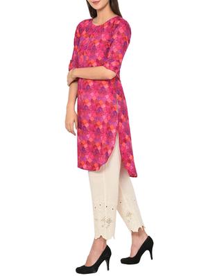 Printed high low kurta - 15727411 - Standard Image - 2