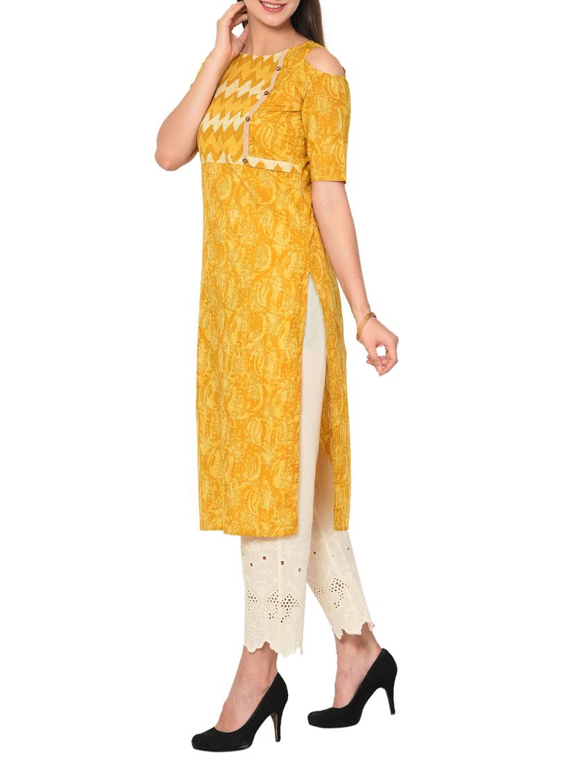 Printed straight kurta - 15727415 - Zoom Image - 2