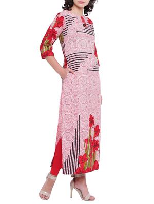 Digital print straight kurta - 15727424 - Standard Image - 2