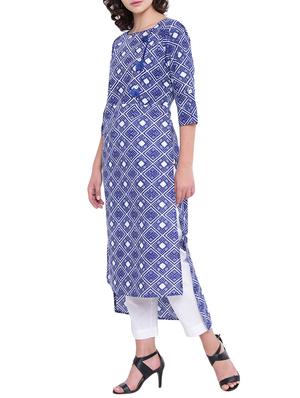 High low printed kurta - 15727431 - Standard Image - 2