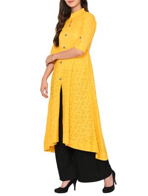 A-line printed slit kurta - 15727432 - Standard Image - 2