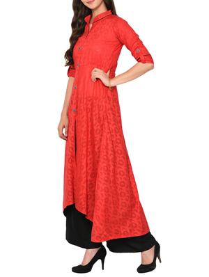 High low printed kurta - 15727438 - Standard Image - 2