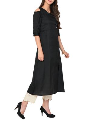 A-line cold shoulder kurta - 15727443 - Standard Image - 2