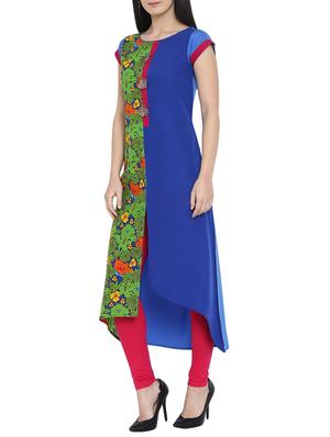 High low printed kurta - 15727457 - Standard Image - 2
