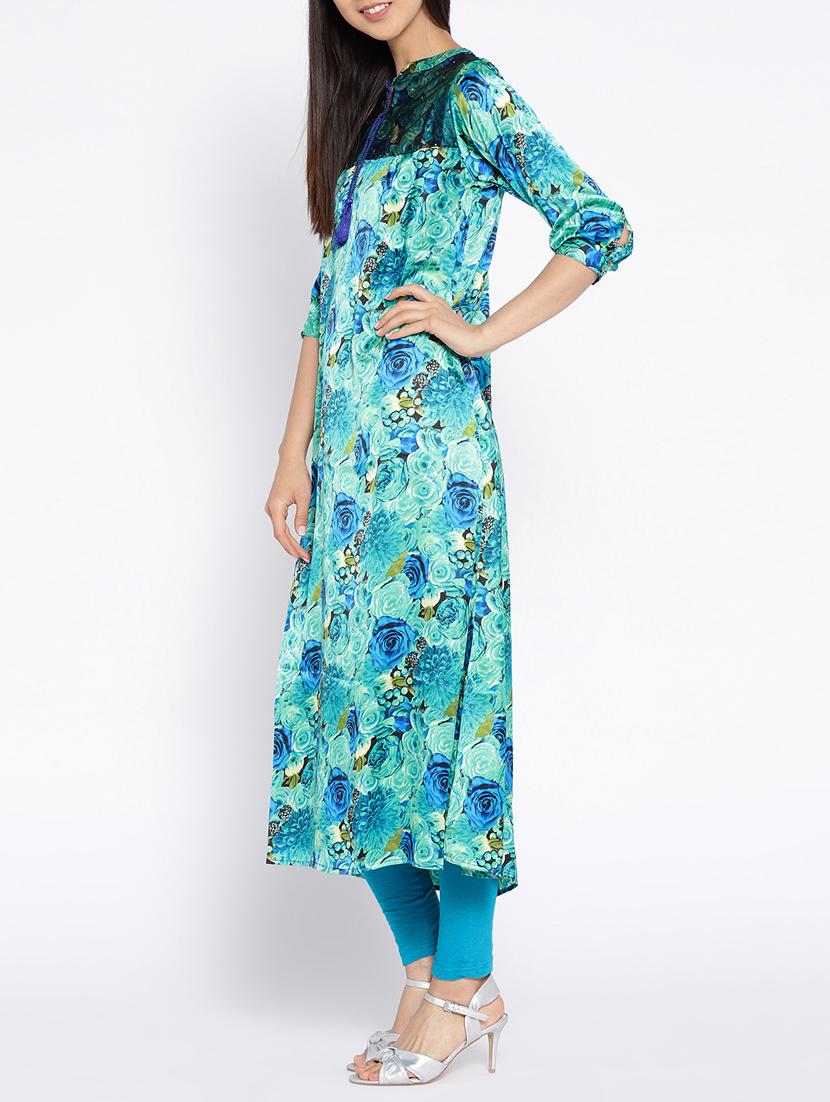 A-line digital print kurta - 15727465 - Zoom Image - 2