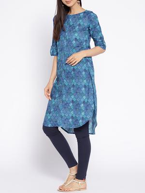 Printed straight kurta - 15727468 - Standard Image - 2