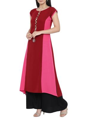 A-line color block kurta - 15727499 - Standard Image - 2