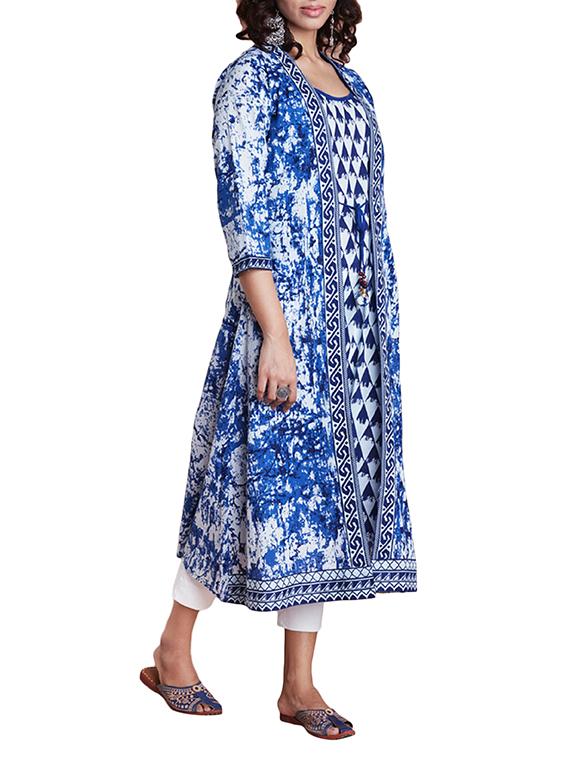 Printed layered kurta - 15727575 - Zoom Image - 2