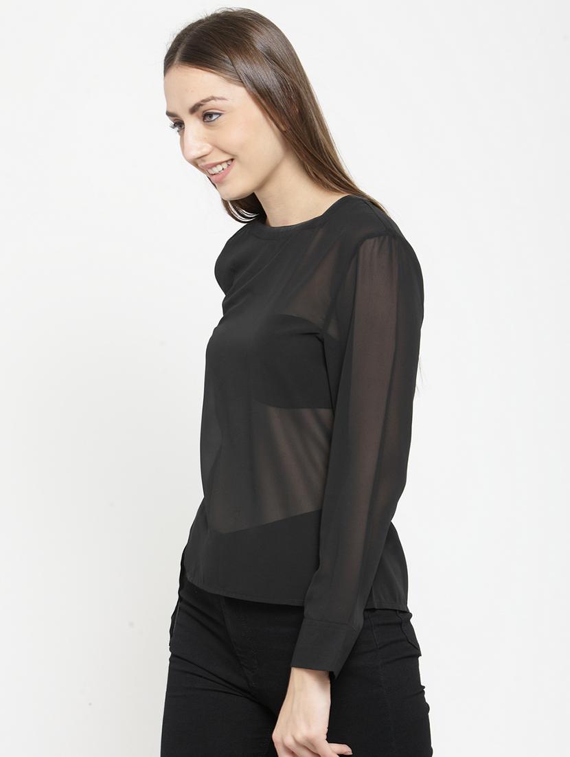 asymmetric sheer top - 15727590 - Zoom Image - 2