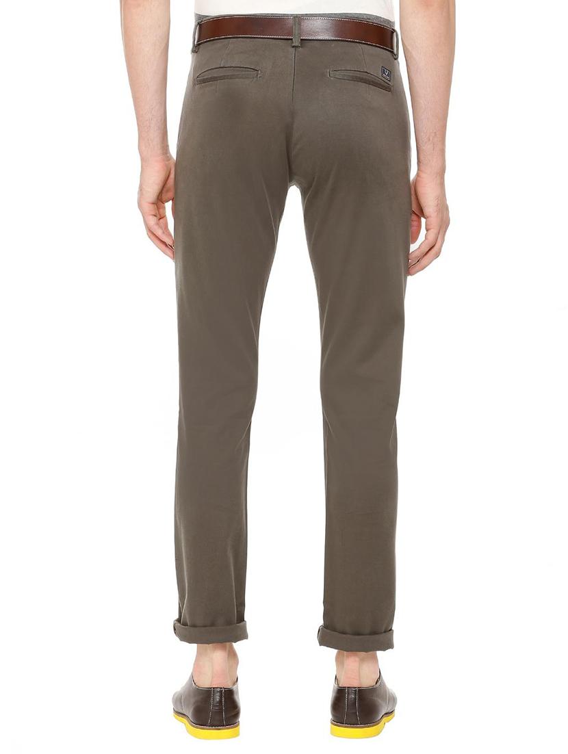 grey cotton blend chinos - 15727649 - Zoom Image - 2