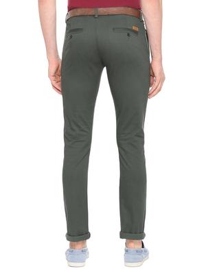 green cotton blend chinos - 15727655 - Standard Image - 2