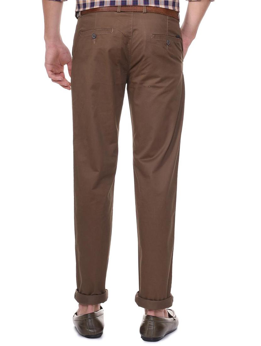 brown cotton blend chinos - 15727658 - Zoom Image - 2