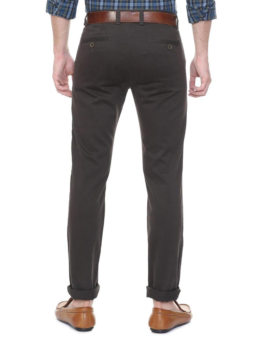 brown cotton blend chinos - 15727661 - Zoom Image - 2