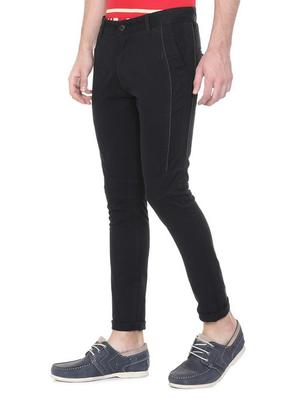 black cotton blend chinos - 15727663 - Standard Image - 2