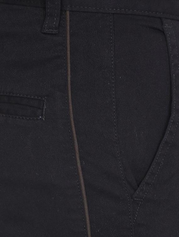 black cotton blend chinos - 15727663 - Zoom Image - 5