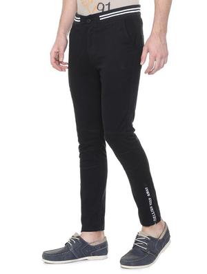black cotton blend chinos - 15727664 - Standard Image - 2