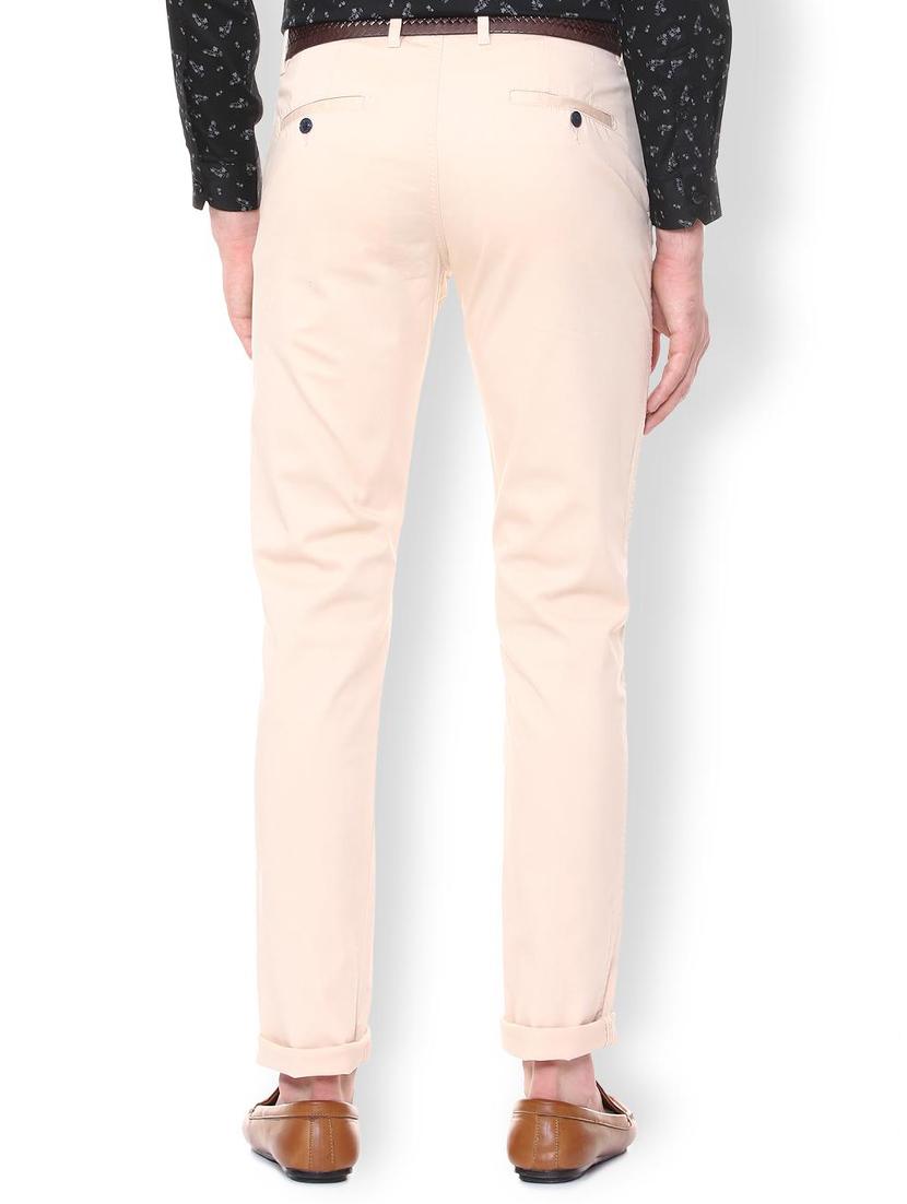 beige cotton blend chinos - 15727671 - Zoom Image - 2