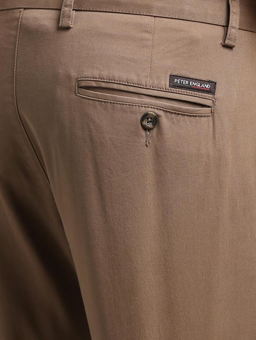 brown cotton blend chinos - 15727695 - Zoom Image - 5