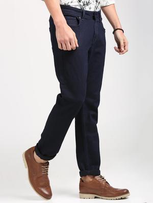 blue cotton blend plain jeans - 15727696 - Standard Image - 2