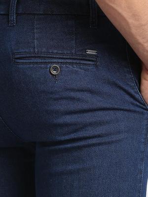 blue cotton blend chinos - 15727700 - Standard Image - 5