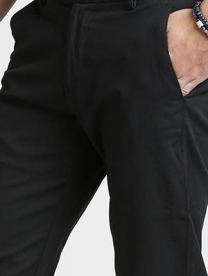 black cotton blend chinos - 15727701 - Standard Image - 5
