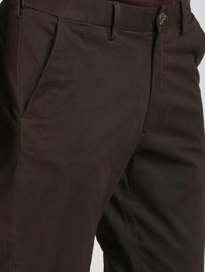 brown cotton blend chinos - 15727702 - Standard Image - 5