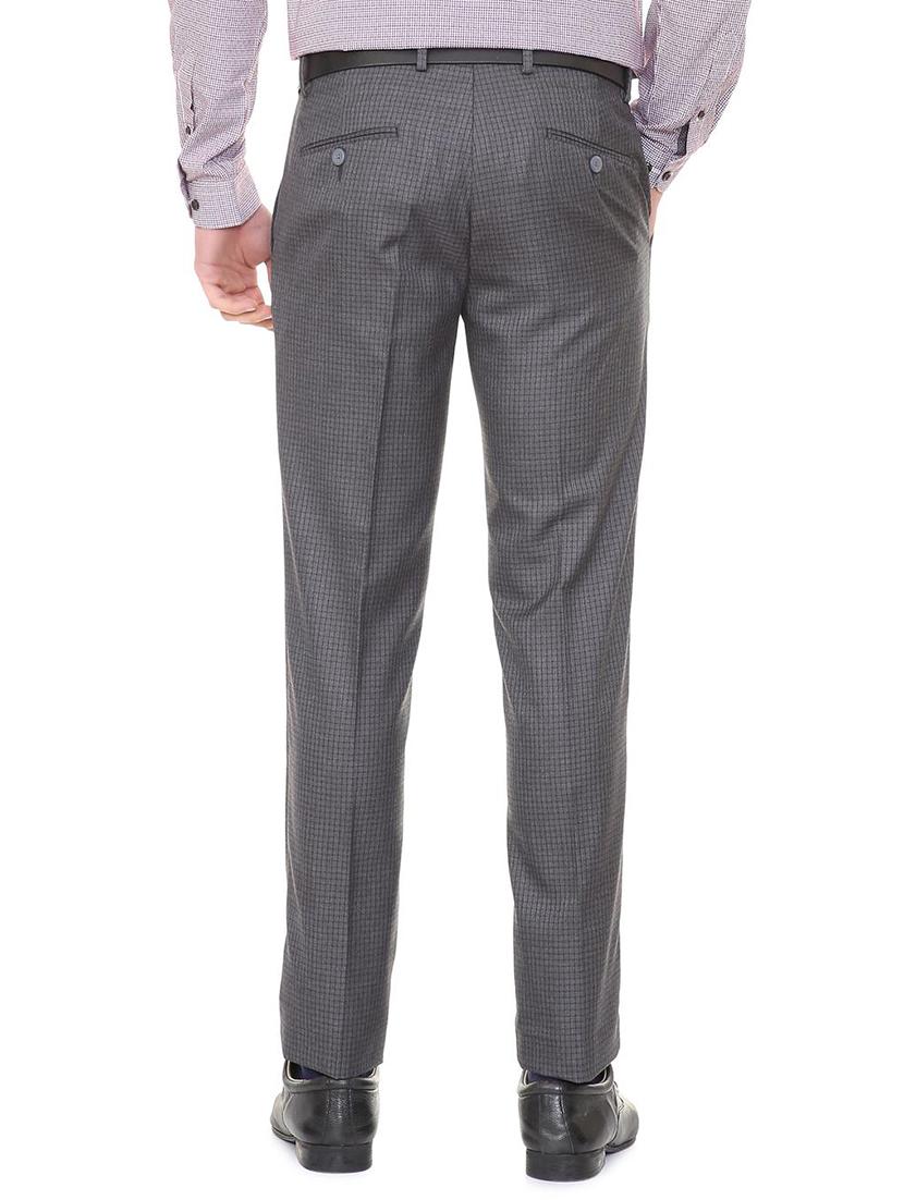 grey polyester blend flat front trousers formal - 15727705 - Zoom Image - 2