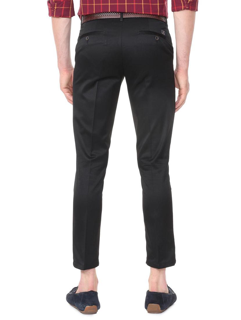 black cotton blend chinos - 15727722 - Zoom Image - 2