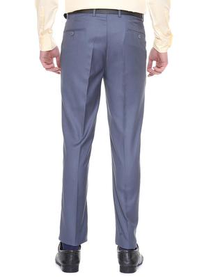 blue terry rayon flat front formal trouser - 15727731 - Standard Image - 2